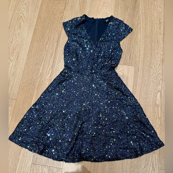 Bedo blue sequin dress. Worn once - Picture 3 of 4